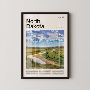 North Dakota Print, North Dakota Wall Art, North Dakota Poster, North Dakota Photo, Theodore Roosevelt National Park, Great Plains Landscape