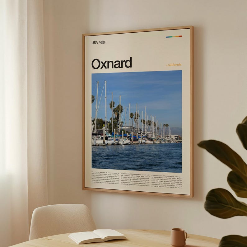 Impresión fotográfica de Oxnard, California; arte del puerto de las Islas del Canal imagen 5