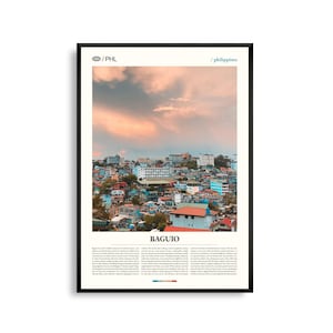 Baguio Philippinen Wand Kunst, Berg Stadtbild und Kiefernwald Landschaft Fotografie Druck, Baguio Poster, Malerische Dekoration, Reise Kunstwerk