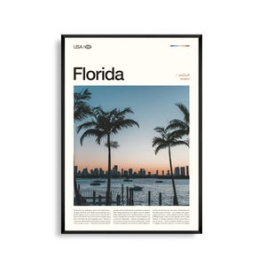 Florida afdrukken Florida, kunst aan de muur Florida, poster Florida, foto Florida, Everglades National Park, Walt Disney World, South Beach, Key West