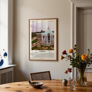 High Point University Print, North Carolina Piedmont Landscape Art image 6