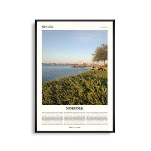 Norfolk Druck Virginia, Norfolk Wandkunst, Norfolk Poster, Küstenstadt Foto, Hafen Landschaftsdekor, Gezeitenregion Kunst