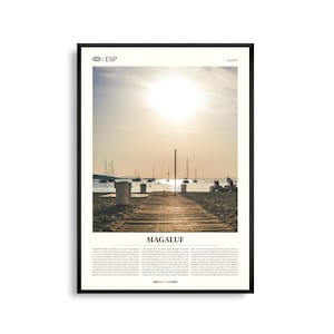 Magaluf Spanien Wand Kunst, Balearen Insel Strand und Urlaubsort Druck, Magaluf Poster, Mallorca Fotografie, Mittelmeerküste Dekor