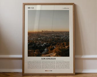Los Angeles Skyline Print, California Cityscape Photography