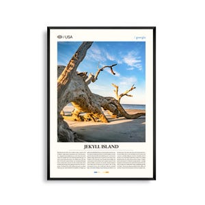 Jekyll Island Georgia Wandkunst, Küstenlandschaft Druck, Jekyll Island Poster, Malerische Golden Isles Fotografie, Südseedekor