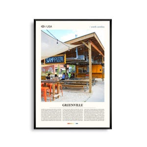 Greenville South Carolina Wandbild, Innenstadt und Natur Landschaft Druck, Greenville Poster, Malerische Upstate Fotografie, Südstaatler Charme Dekor