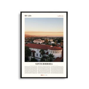 Santa Barbara Druck Kalifornien, Santa Barbara Wandkunst, Santa Barbara Poster, Santa Barbara Foto, Stearns Wharf, Mission Santa Barbara
