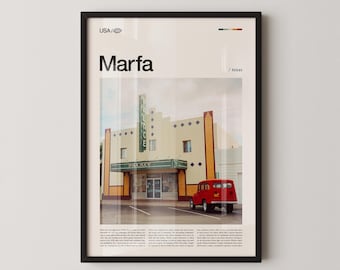 Marfa Texas Print, Scenic Desert Landscape, West Texas Photography