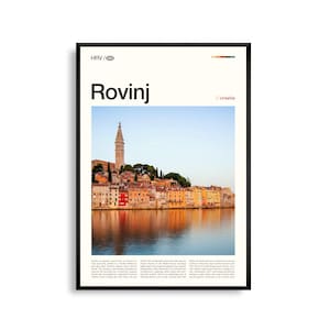 Rovinj Print Kroatien, Rovinj Wand Kunst, Rovinj Poster, Rovinj Foto, Adria Küste, Altstadt, St. Euphemia Kirche, Dekor am Meer