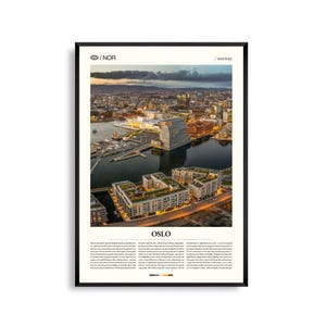 Oslo Norwegen Wand Kunst, Nordische Stadtansicht und Fjord Fotografie Druck, Oslo Poster, Malerische Urban Dekor, Reise Kunstwerk