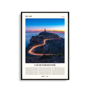 Cap de Formentor Spanien Wand Kunst, Dramatische Klippe Landschaft Formentor Poster, Mallorca Fotografie, Balearen Küste Dekor