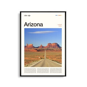 Arizona print, woestijn zuidwesten kunst aan de muur, Arizona poster, Arizona foto, Grand Canyon, Monument Valley, Sonorawoestijn, zuidwestenlandschap