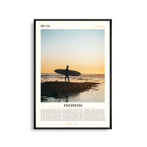 Impressão Encinitas Califórnia, Arte de parede Encinitas, Pôster Encinitas, Foto Encinitas, Praia Moonlight, Jardim Botânico de San Diego, Swami's