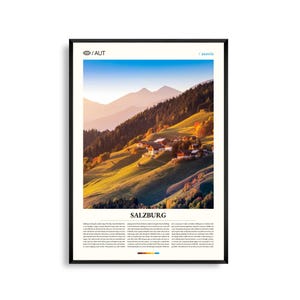 Salzburg Print Österreich, Salzburg Wandkunst, Salzburg Poster, Salzburg Foto, Festung Hohensalzburg, Altstadt, Alpen, Stadtbild Dekor
