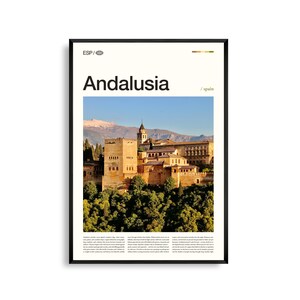 Andalusien Spanien Wandkunst, maurische Architektur und Landschaft Druck, Andalusien Poster, Malerische Südspanien Fotografie Dekor
