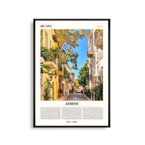 Athen Griechenland Wandkunst, Historischer Stadtbild Druck, Athen Poster, Malerische Akropolis und Urban Fotografie, Mediterran Dekor