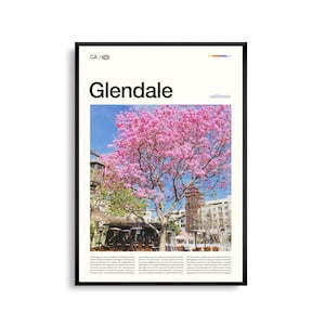 Glendale Print Kalifornien, Glendale Wandkunst, Glendale Poster, Glendale Foto, Brand Park, The Americana bei Brand, Forest Lawn Gedenkpark