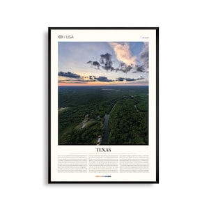 Impresión de Texas, Arte mural de Texas, Póster de Texas, Foto de paisaje del oeste, Decoración desértica, Arte natural de Hill Country, Estilo estrella solitaria