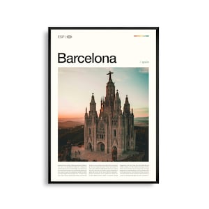 Barcelona Spanien Wandkunst, Kultige Stadtbild und Architektur Poster, Barcelona Poster, Katalonien Fotografie, Mediterranes Dekor