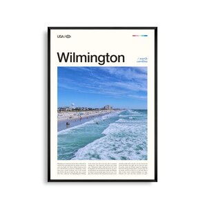 Impression Wilmington Caroline du Nord, art mural Wilmington, affiche de Wilmington, photo de Wilmington, bord de rivière historique, décoration côtière, sud