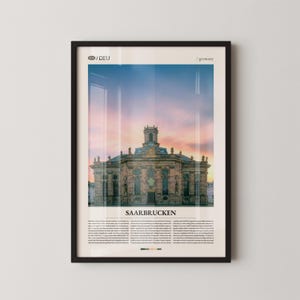 Saarbrücken Print Germany, Saarbrücken Wall Art, Saarbrücken Poster, Saarbrücken Photo, Ludwigskirche, Saar River, Cityscape Decor