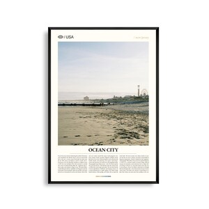 Ocean City Print New Jersey, Ocean City Wandkunst, Küstenstrand Poster, Atlantikküste Foto, Seaside Decor, Jersey Shore Art