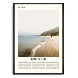 Arte mural de Long Island, Nueva York, impresión de paisaje costero, póster de Long Island, fotografía de paisajes costeros y rurales, estado de Nueva York
