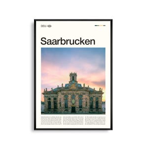 Saarbrücken Deutschland, Saarbrücken Wandkunst, Saarbrücken Poster, Saarbrücken Foto, Ludwigskirche, Saar, Stadtbild Dekor