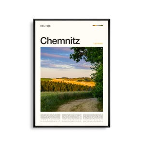 Chemnitz Deutschland Wand Kunst, moderne und historische Stadt Poster, Chemnitz Fotografie, DDR Poster