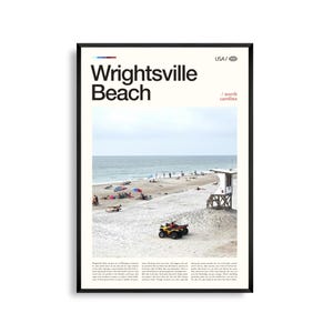 Wrightsville Beach Print Wrightsville Strand Poster, Wrightsville Wand Kunst, Wrightsville Poster, Wrightsville Foto, Küsten Dekor, Atlantik