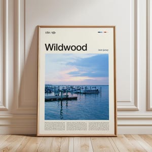 Wildwood New Jersey Photography Print, Boardwalk Beach Scene image 6