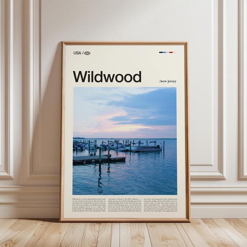 Wildwood New Jersey Photography Print, Boardwalk Beach Scene image 6