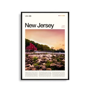 Impressão de Nova Jersey, Arte de Parede de Nova Jersey, Pôster de Garden State, Foto Costeira e Rural, Decoração de Paisagem da Costa Leste