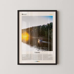 Tartu Print Estonia, Tartu Wall Art, Tartu Poster, Tartu Photo, Town Hall Square, Emajõgi River, Historic Architecture, Baltic City Decor