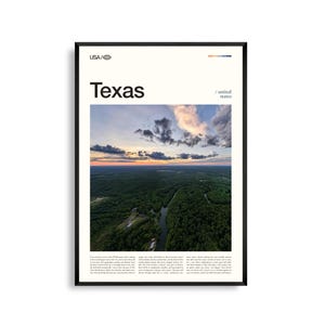 Impresión de Texas, Arte mural de Texas, Póster de Texas, Foto de paisaje del oeste, Decoración desértica, Arte natural de Hill Country, Estilo estrella solitaria