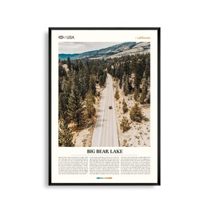 Stampa Big Bear Lake California, Arte murale Big Bear Lake, Poster Big Bear Lake, Foto Big Bear Lake, Big Bear Mountain Resort, Boulder Bay
