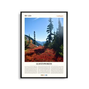 Leavenworth Washington Wall Art, Beierse dorp landschap print, Leavenworth poster, schilderachtige Cascade Mountains fotografie, Alpine Charm