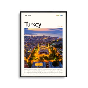 Türkei Poster Europa & Asien, Türkei Poster, Türkei Foto, Istanbul Skyline, Kappadokien, Küstenansichten, Kulturlandschaft