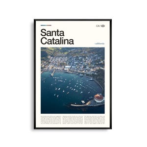 Stampa di Santa Catalina California, Arte della parete di Santa Catalina, Poster di Santa Catalina, Foto di Santa Catalina, Baia di Avalon, Spiaggia di Descanso, Catalina