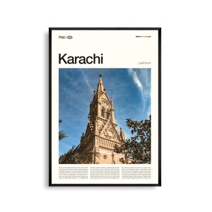 Karachi Pakistan Wand Kunst, Küsten Stadtbild und Skyline Druck, Karachi Poster, Malerische Arabische Meer Fotografie, Süd Asien Dekor