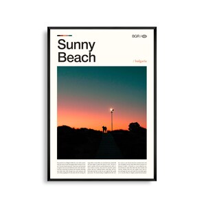 Sunny Beach Print Bulgaria, Sunny Beach Wall Art, Sunny Beach Poster, Sunny Beach Photo, Black Sea Coast, Resort Views, Seaside Decor