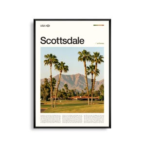 Impresión de Scottsdale, Arizona, Arte mural de Scottsdale, Póster de Scottsdale, Foto de paisaje desértico, Decoración del suroeste, Arte natural de Sonora