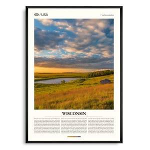 Wisconsin Druck, Wisconsin Wandkunst, Wisconsin Poster, Wisconsin Foto, Midwest Landschaft, Great Lakes Decor, Rustikale Natur Kunst