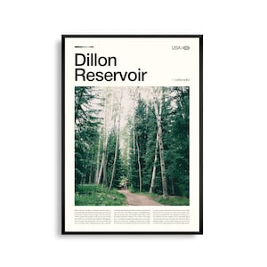 Impresión del embalse de Dillon, Colorado, arte mural de Dillon, póster de un lago de montaña, foto de paisajes acuáticos, decoración de las Montañas Rocosas, arte natural