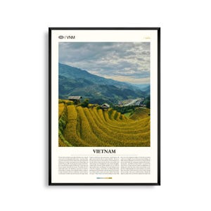 Arte mural de Vietnam, impresión de paisajes escénicos y patrimonio cultural, póster de Vietnam, fotografía del sudeste asiático, decoración de naturaleza y viajes