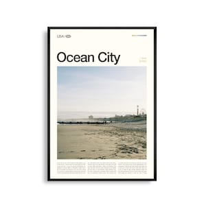 Ocean City Print New Jersey, Ocean City Wandkunst, Küstenstrand Poster, Atlantikküste Foto, Seaside Decor, Jersey Shore Art