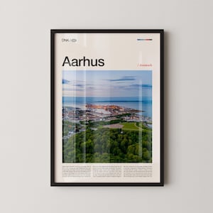 Aarhus Print Schwarzweiß Nr. 2, Aarhus, Wandkunst, Aarhus Poster, Aarhus Foto, Aarhus Wanddekor, Stadtdruck, Dänemark, Århus, Danmark