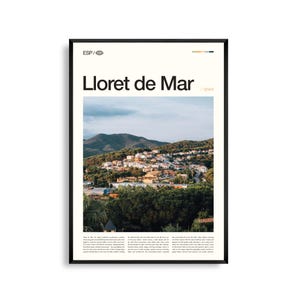 Lloret de Mar Spanien Wandkunst, Küstenortschaft Druck, Lloret de Mar Poster, Malerische Costa Brava Fotografie, Mediterraner Strand Dekor