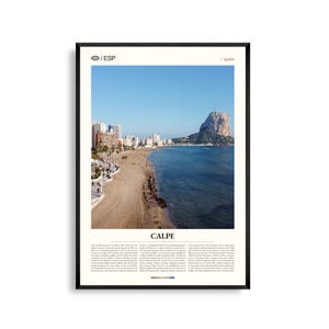 Calpe Spanien Wand Kunst, Küstenstein Landschaft Druck, Calpe Poster, Malerische Costa Blanca Fotografie, Mediterran Dekor