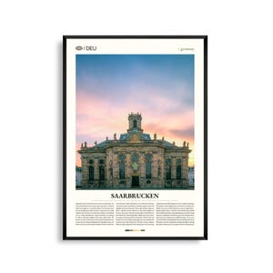 Saarbrücken Deutschland, Saarbrücken Wandkunst, Saarbrücken Poster, Saarbrücken Foto, Ludwigskirche, Saar, Stadtbild Dekor